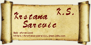 Krstana Sarević vizit kartica